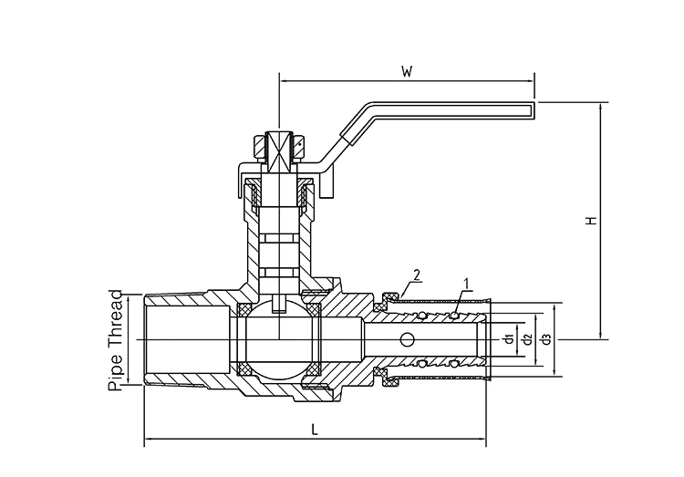 Brass Male Thread Ball Valve for Fire Service