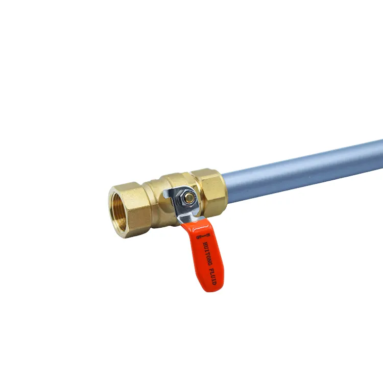 บอลวาล์วทองเหลืองเกลียวตัวเมียด้ามยาวสำหรับท่อ PEX-AL-PEX